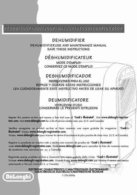 Delonghi Dehumidifier Den500p Instruction Manual-page_pdf